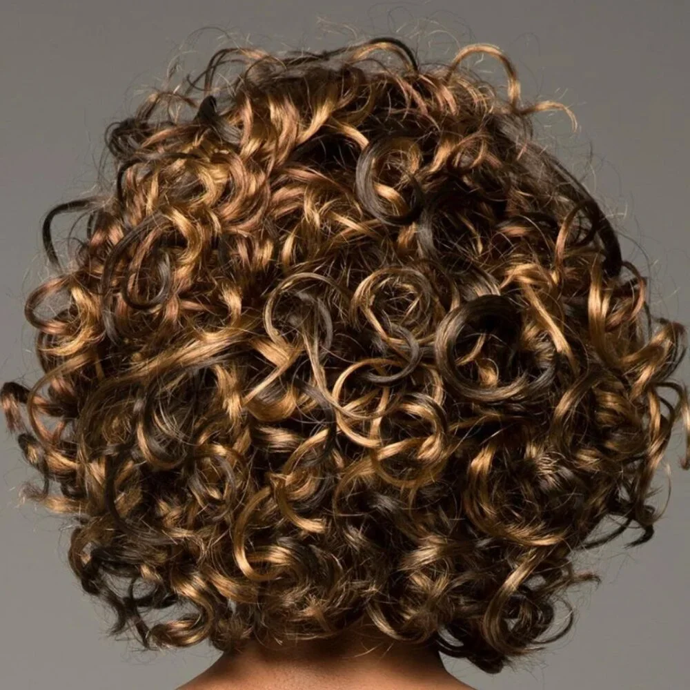 Vivica Fox Oprah-2 Wig Loose Spiral Curl Side Part Black Like New